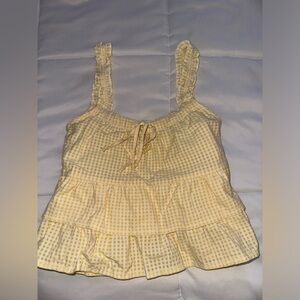 Francesca’s Yellow Gingham Tank